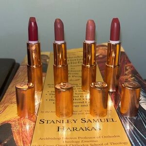 Charlotte Tilbury Lipstick travel pillow talk walk of no shame red carpet red